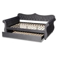 thumbnail image 5 of Bowery Hill Traditional Velvet Crystal Tufted Full Daybed with Trundle in Gray, 5 of 13