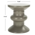 thumbnail image 3 of SAFAVIEH Jiraiya Outdoor Patio Concrete Accent Stool, Dark Grey, 3 of 8