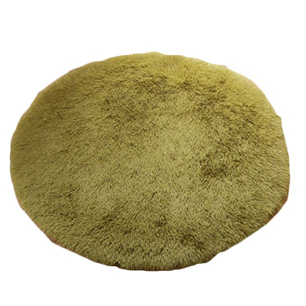 Advancent Alfombras mullidas antideslizantes, alfombra peluda, alfombra para el suelo, habitación, hogar, dormitorio, alfombra redonda Decoración del hogar Pasto verde 0.8 m