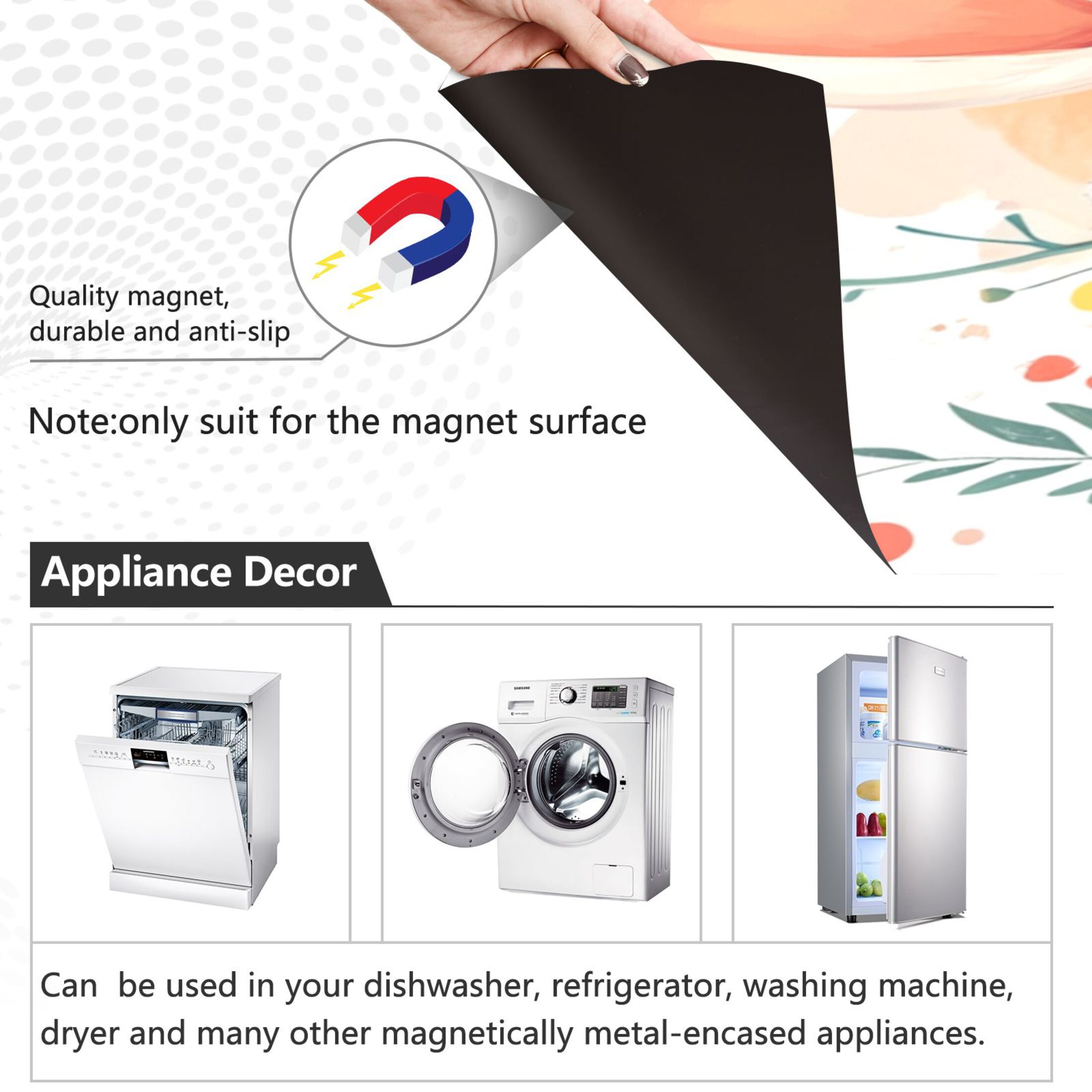 Dishwasher Magnetic Sticker 23x26 Inch Refrigerator Magnetic Sticker Washing Machine Magnetic Sticker Kitchen Panel Magnetic Sticker Home Decor Super Cute Cartoon Rabbit