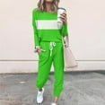 thumbnail image 2 of successthop 2 Piece Sweatsuits for Women Plus Size Long Sleeve Crewneck Top and Jogger Trouser Color Block Outfits, 2 of 5