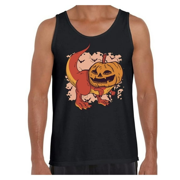 Awkward Styles Halloween Sleeveless Shirt Pumpkin Dinosaur Tank Top for Men