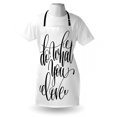 thumbnail image 4 of Love What You Do Apron, Monochrome Style Lettering Design with Hand Calligraphy Elements, Unisex Kitchen Bib with Adjustable Neck for Cooking Gardening, Adult Size, Charcoal Grey White, by Ambesonne, 4 of 4