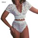 thumbnail image 1 of Ropa interior sexy Suave fibra elástica Gancho Flor Encantador empalme Traje sexy, XXL, Blanco Inevent XX000128-10, 1 of 7