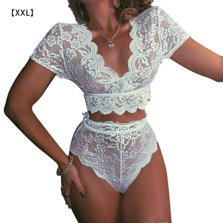 

Sexy Underwear Soft Elastic Fiber Hook Sexy Charming Splicing Suit Flower