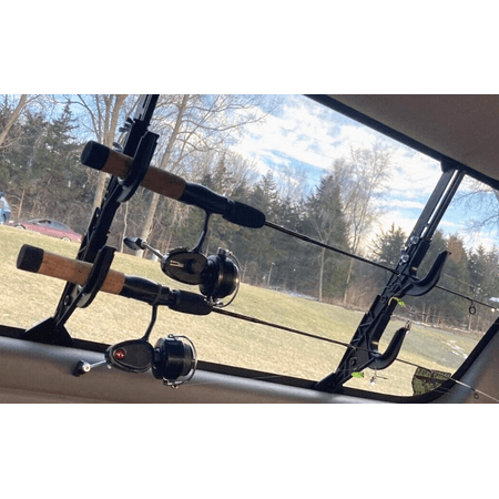Molded Truck Gun Rack Rear Window Holder Two Shotguns Rifles Bow Tools 9.5-16.5