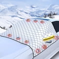 thumbnail image 1 of Magnetic Windshield Snow Cover with Reflective Strips, Frost Protector for Cars and Trucks, Heavy-Duty Waterproof Fabric for Winter, Universal Fit with Elastic Straps, 1 of 7