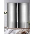 thumbnail image 3 of Black Grey White Sheer Curtains 108 Inch Length 2 Panels Set for Living Room/Bedroom, Farmhouse Ombre Color Modern Simple Curtain Sheers Drapes Rod Pocket Curtains Window Treatment Set 52''x108''x2, 3 of 7