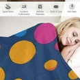 thumbnail image 3 of Chilfamy Kinetic Pointillism Polka Dots Print Flannel Throw Blanket Lightweight Blanket for All Seasons 50x60in, 3 of 6
