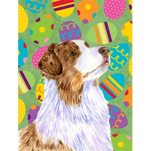 11 x 15 Po Australian Berger Pâques Eggtravaganza Jardin Taille Drapeau