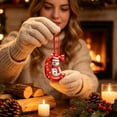 thumbnail image 5 of LEFXSMR Christmas Letter Ornaments, 2.5" Snowman Red Alphabet Initial Ornaments, Letters Christmas Tree Decorations Party Gifts DIY Decor, 5 of 5