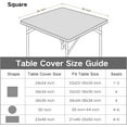 thumbnail image 6 of Square Fitted Table Cover Elastic Tablecloth 3ft Stretch Spandex Table Top Cover for Dining Indoor Outdoor Party Navy 36X36 Inch, 6 of 6