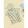 thumbnail image 2 of Bagilaanoe Little Boys Girls Cover Ups Toddler Hooded Beach Towel 2-10T Kids Waffle Loose Fit Bathing Suit Swimwear, 2 of 8