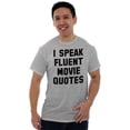 thumbnail image 4 of I Speak Fluent Movie Quotes Film Buff Plus Size Crewneck Graphic Tee Shirt Brisco Brands 4X, 4 of 5