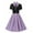 Purple, variant on UYISJ 1950s Dresses for Women Vintage Rockabilly Retro Short Sleeve Button up Belted Midi Dress Cocktail Party Evening Prom Gown Yellow XXL