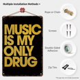 thumbnail image 3 of Inspirational Quotes Aluminum Tin Sign 8x12 Music Is My Only Drug Wall Decor for Home Room Office, 3 of 6