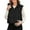 Black, variant on Women's Oversized Puffy Quilted Vest Coat Winter Warm Thickened Down Alternative Featherless Fill Outerwear Jacket For Casual Streetwear White One Size