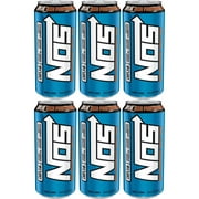 NOS High Performance Energy Drink, 16oz Can (Pack of 6, Total of 96 Fl Oz)