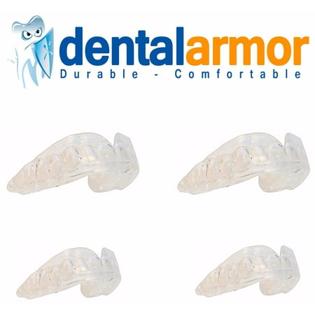 Professional Teeth Dental Guards - 4 PACK - Stops Teeth Grinding, Clenching, Bruxism, Tmj - Includes Fitting Instructions - 4 Custom Teeth Mouth Guards(2 Large, 2 Small) and Storage (Best Mouth Guard For Bruxism)