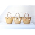 thumbnail image 2 of Granjero Gordo Bolso de mano tejido y bolsas de cosméticos, bolso de mano tejido elegante de playa de verano, bolso de hombro de 4,33 x 3,93 x 7,08 pulgadas (estilo B), 2 of 4