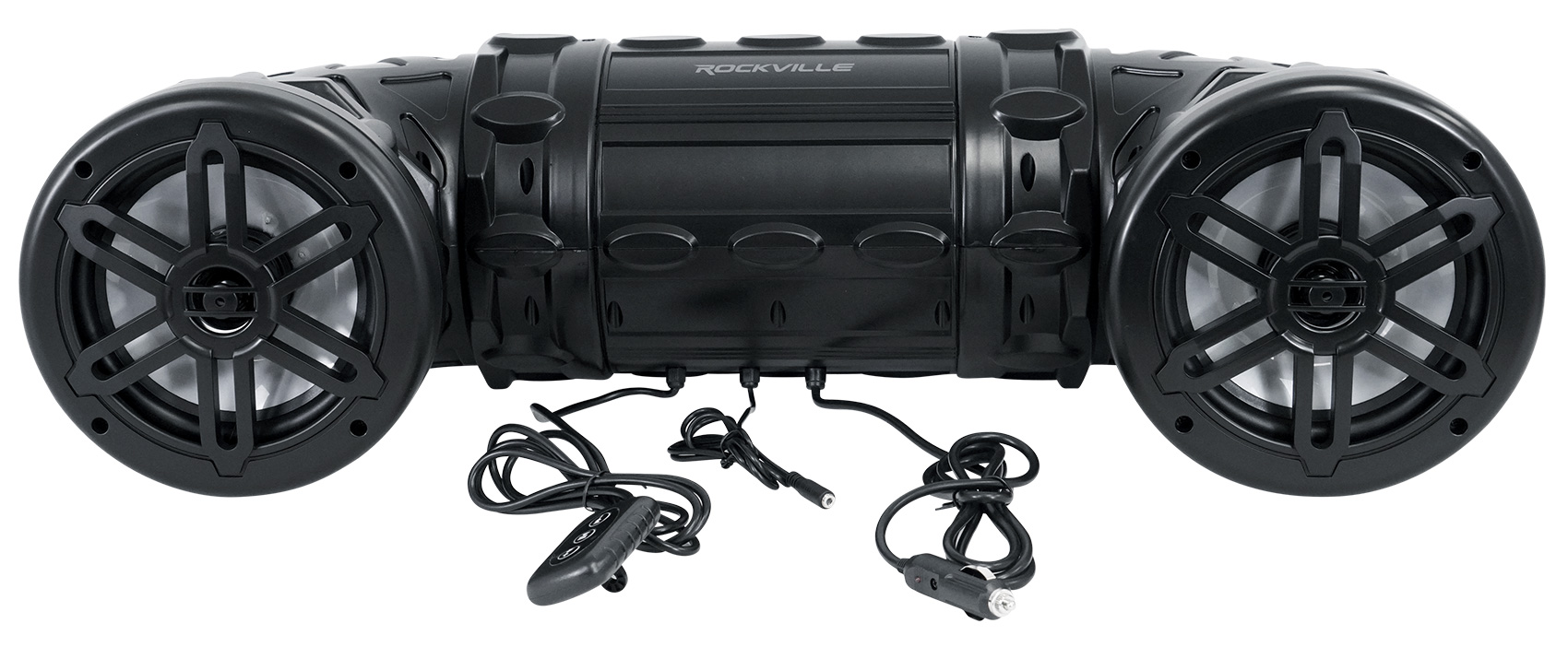 Rockville RATV80L Bluetooth Dual 8" Powered 600w ATV/UTV/Marine Speaker w/LED - image 2 of 10