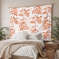 thumbnail image 3 of Burnt Orange Botanical Tapestry for Bedroom Wall Hanging Tapestry, Vintage Nature Flower Ceiling Backdrop Tapestries Poster Blanket Wall Decor for Teens Room Living Room Dorm 59" x 90", 3 of 8