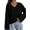 Black, variant on DOKOTOO Sweaters for Women V Neck Long Sleeve Crochet Knit Pullover Lightweight Sweater Drop Shoulder Casual Fall Winter Tops S-2XL