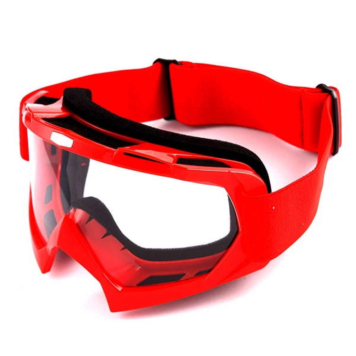 1Storm Adult Motocross Helmet BMX MX ATV Dirt Bike Helmet Racing Style HF801 + Goggle + Gloves Bundle; Sonic Red