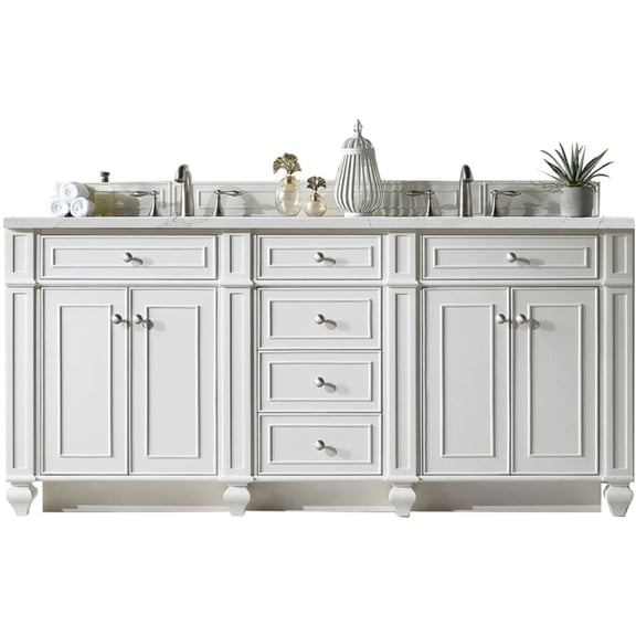 James Martin Vanities 157-V72-BW-3ENC Bristol 72" Free Standing Double Basin Vanity Set -