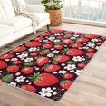 thumbnail image 1 of Strawberry Rugs for Living Room Bedroom - Flower Rug 4x5 - Cartoon Carpet for Home Decor - Washable Non Slip Patterned Indoor Large Area Rug - Soft & Low Pile (ZL&748), 1 of 7