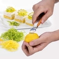 thumbnail image 3 of Herramienta Zester de limón para cocina, herramienta Zester de cítricos con cuchillo de canal, rallador Zester de naranja con mango, pelador de cítricos para cócteles Xemadio WMPH-448, 3 of 7