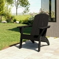 thumbnail image 2 of Flats & Castles Ellie Outdoor HDPE Weather Resistant Modern Adirondack Chair (Black), 2 of 16