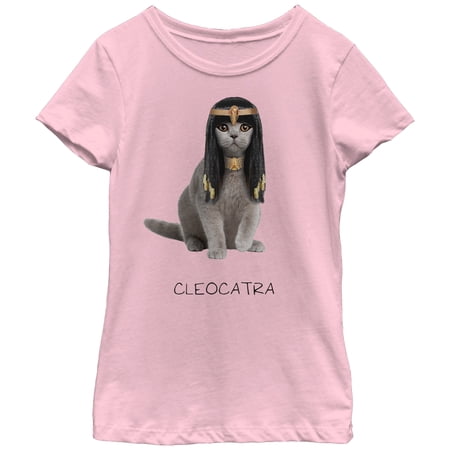 Girl s Lost Gods Cleopatra Cat Graphic Tee Light Pink Medium
