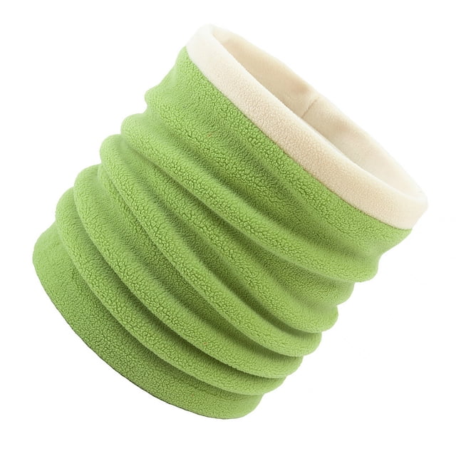 Sonducket Bufanda de cuello de bloque de color de invierno cálido regalo de calentador de bucle de cara de ciclismo al aire libre para mujeres y hombres Accesorios de disfraces Verde+Blanco