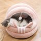 thumbnail image 5 of Cama Para Gatos Para Gatos De Interior, Tienda De Campaña Para Mascotas Con Parte Inferior Antideslizante, Cama Semicerrada Para Gatos Con Juguete Colgante, Casa Suave Para Gatos Para Perros Pequeños, Muyoka Hogar, 5 of 7