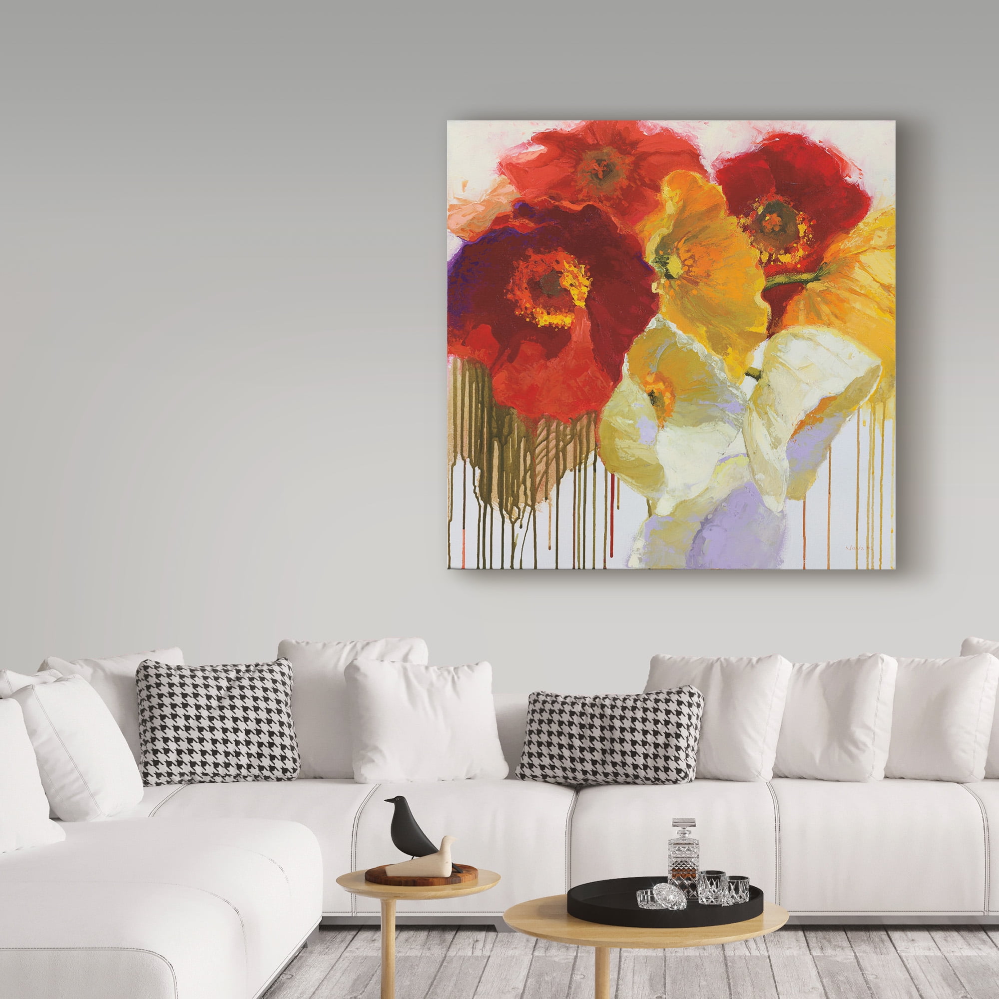 Trademark Fine Art 'Red and Yellow Sensations' Canvas Art by Shirley Novak