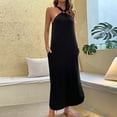 thumbnail image 2 of Odeerbi Off The Shoulder Dresses for Women Slip Dress Summer 2025 Fashion Sleeveless Sling Dress Black, 2 of 9