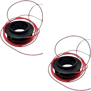 2 Carrete para cabezal compatible con husqvarna t25 desbrozadora D.I. 56 D.E. 80.46 Alto 42.89