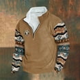 thumbnail image 2 of Nfhtoj Men's Western Sweatshirts Aztec Cowboy Vintage Graphic Sweatshirts Casual Long Sleeve Zip Up Pullover Sweater Western Sweatshirts for Men, 2 of 3