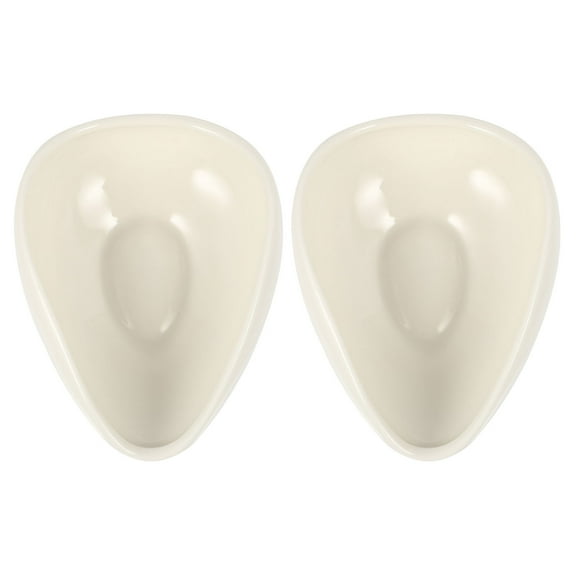 OUNONA 2pcs Ceramic Loose Leaf Tea Scoops Handy Tea Shovels Coffee Bean Spoons Home Office Tearoom Accessory