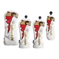 thumbnail image 3 of 4x Golf Club Head Covers Golf Wood Headcover Protector Head Covers Guard Fashion with Number Tag for Golfer Gift Unisex Accessories Dog White, 3 of 10