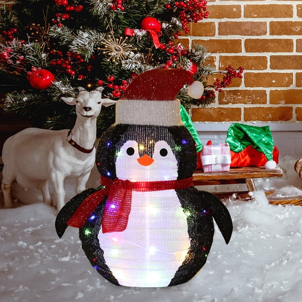 Luz para Jardín Luz Navidad Pingüino Plegable Lámpara Impermeable Decoración Invierno Color (G) Likrtyny Para estrenar