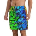 thumbnail image 2 of Kll Multicolored Butterflies Men'S Casual Summer Beach Shorts Hawaiian Shorts With Pockets-Small, 2 of 9