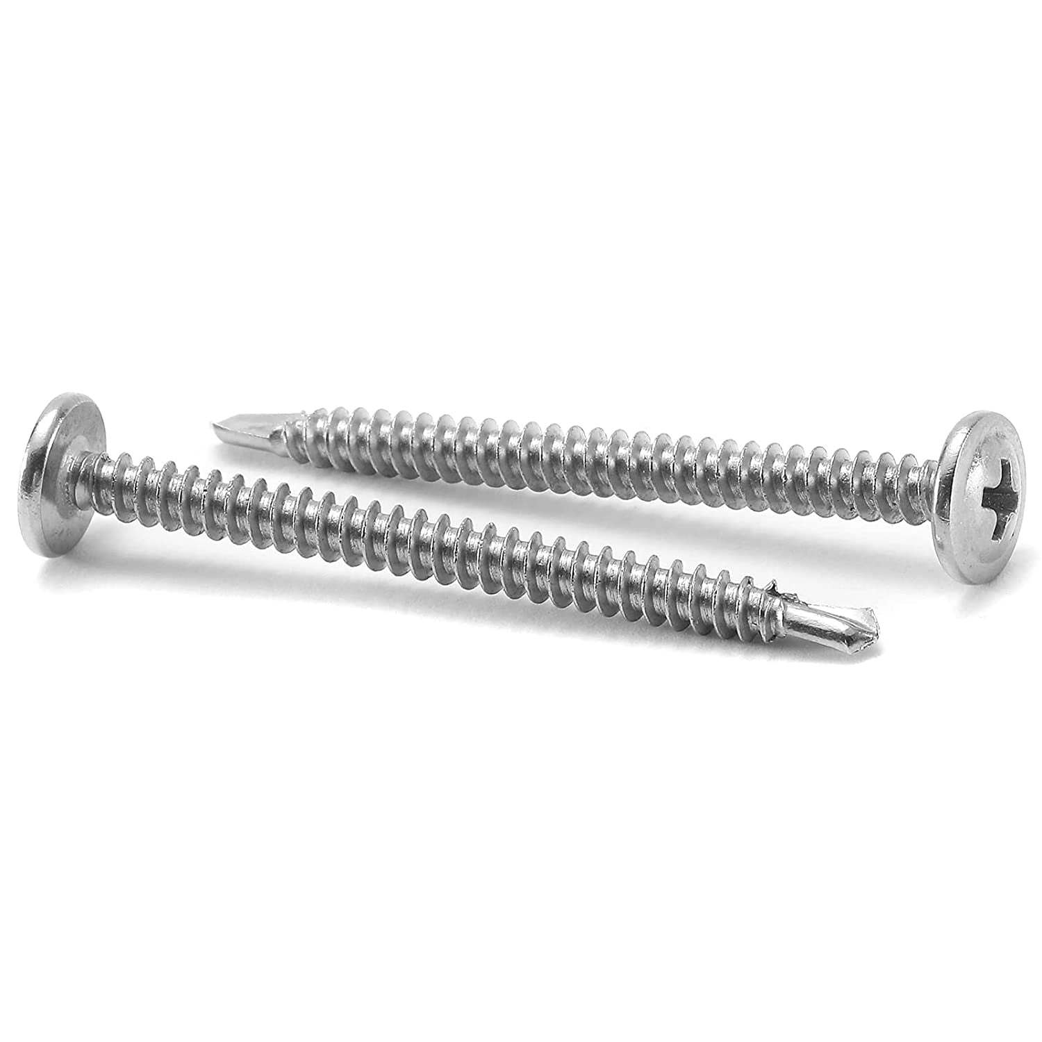 10 X 2 Sheet Metal Screws 100PCS 410 Stainless Steel Truss Head Fast 10-x-2-sheet-metal-screws-100pcs-410-stainless-steel-truss-head-fast