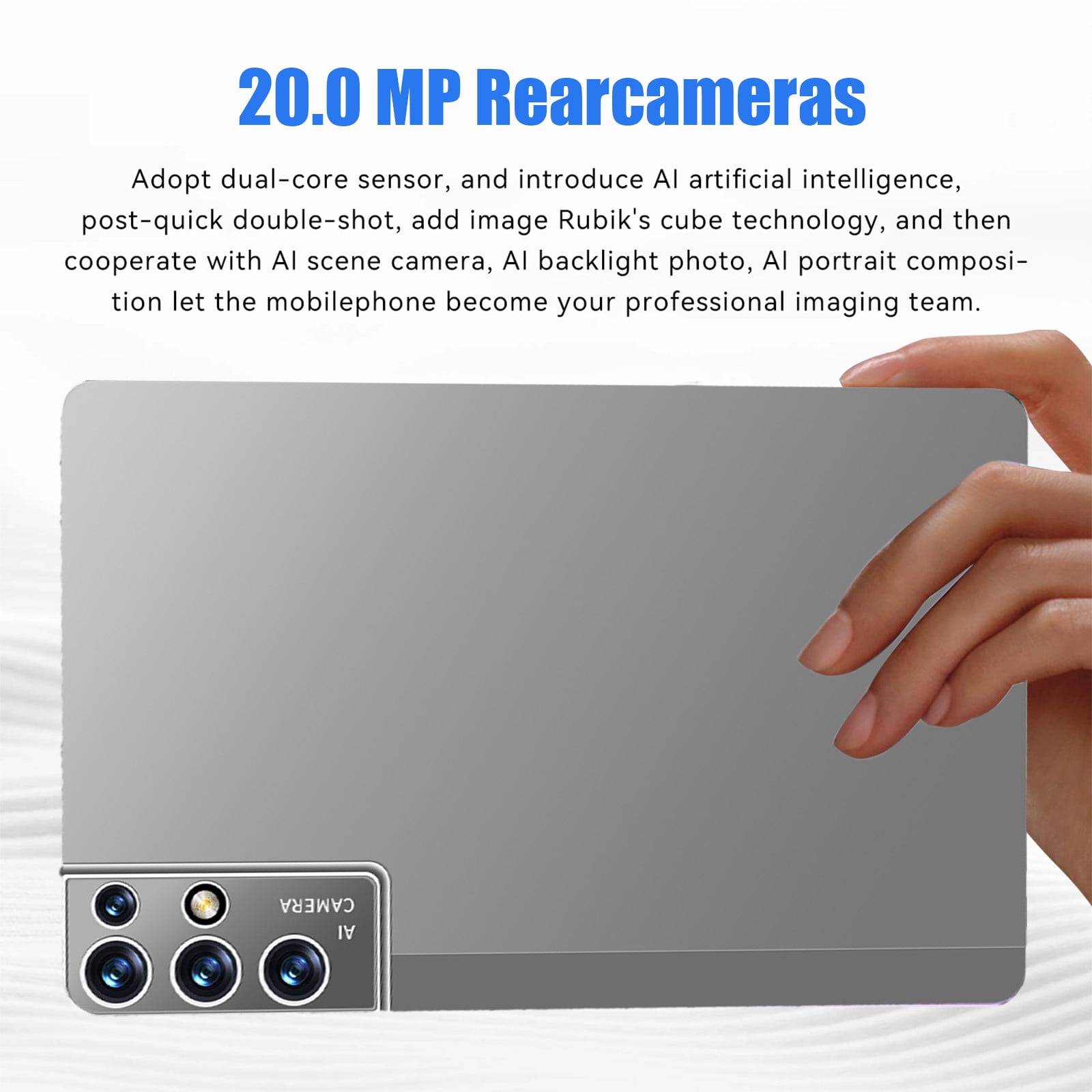 Tablets for Adults, Hwkond All-new Tablets 2+16G Ultra-thin HD Display 2.4G/5G WiFi 256G Of Memory Android Tablet Learning Game Video Office Tablet Supports SIM Communication,Gray