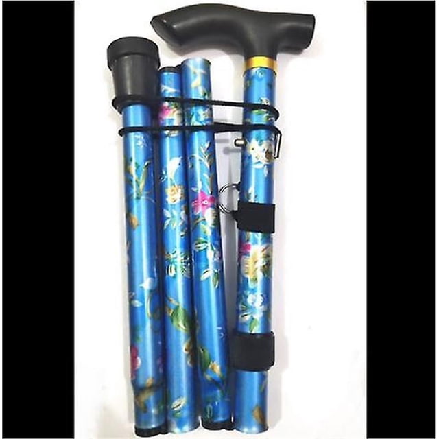 Bastón plegable de aluminio ajustable para caminar, bastón floral para senderismo, camping, ayuda de movilidad duradera kaili Sencillez