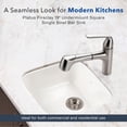 thumbnail image 2 of Houzer Platus 19 in White Fireclay Undermount Square Single Bowl Bar Sink - PTB-1919 WH, 2 of 9