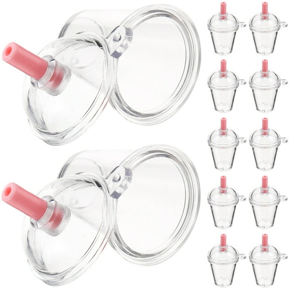 Pretyzoom 30pcs Keychain Charms Plastic Transparent DIY Keychain Making Family Friends