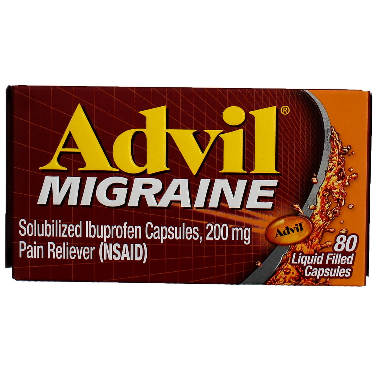 Advil Migraine Pain Reliever Liquid Filled Capsules 80 Capsules (Pack of 2)