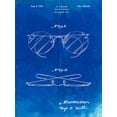 thumbnail image 2 of Borders, Cole 19x24 Gold Ornate Wood Framed with Double Matting Museum Art Print Titled - PP803-Faded Blueprint Eyeglasses Spectacles Patent Art, 2 of 4